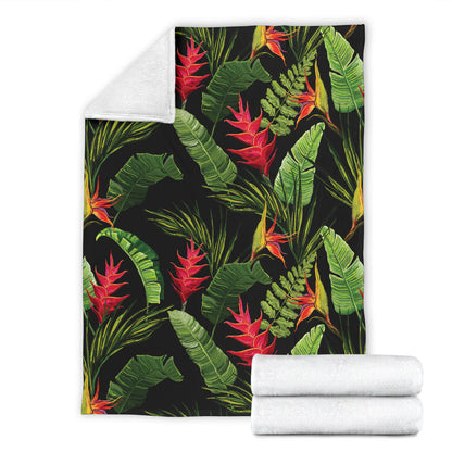 Bird Of Paradise Pattern Print Design BOP010 Fleece Blanket