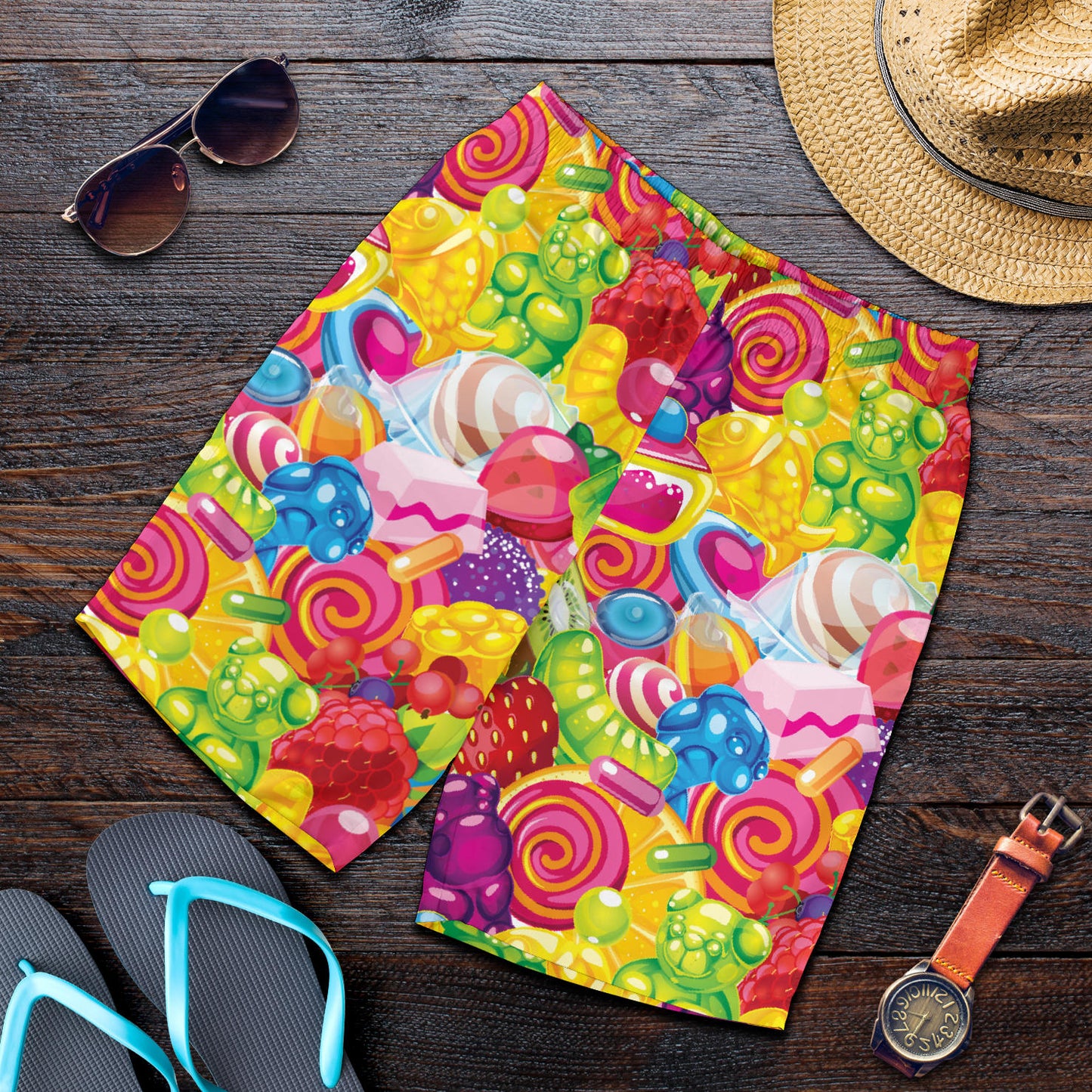 Candy Pattern Print Design CA01 Mens Shorts