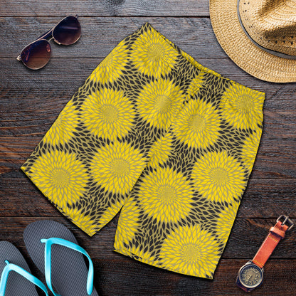 Sunflower Pattern Print Design SF06 Mens Shorts
