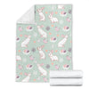 Rabbit Pattern Print Design RB011 Fleece Blanket
