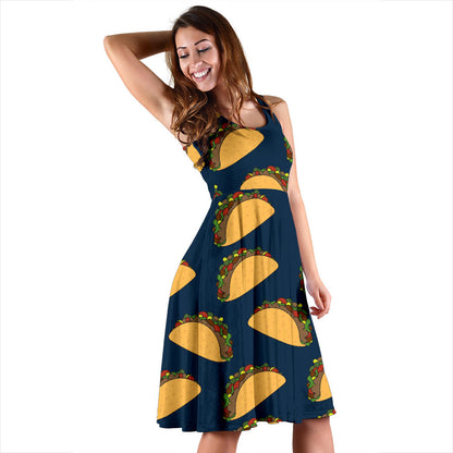 Taco Pattern Print Design TC04 Midi Dress