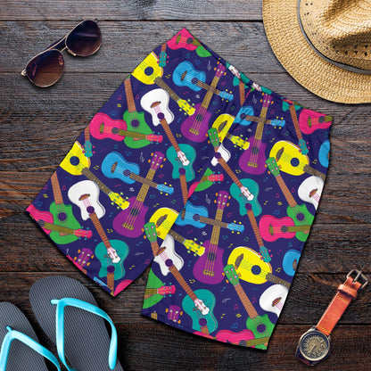 Ukulele Pattern Print Design 02 Mens Shorts
