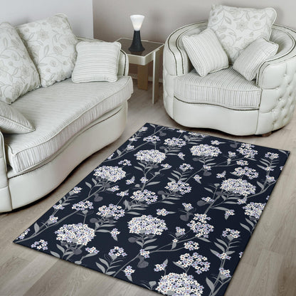 Hydrangea Pattern Print Design HD07 Area Rugs