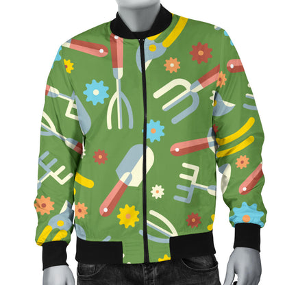 Gardening Pattern Print Design G06 Men Bomber Jacket