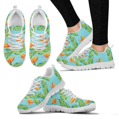 Bird Of Paradise Pattern Print Design BOP04 Sneakers White Bottom Shoes