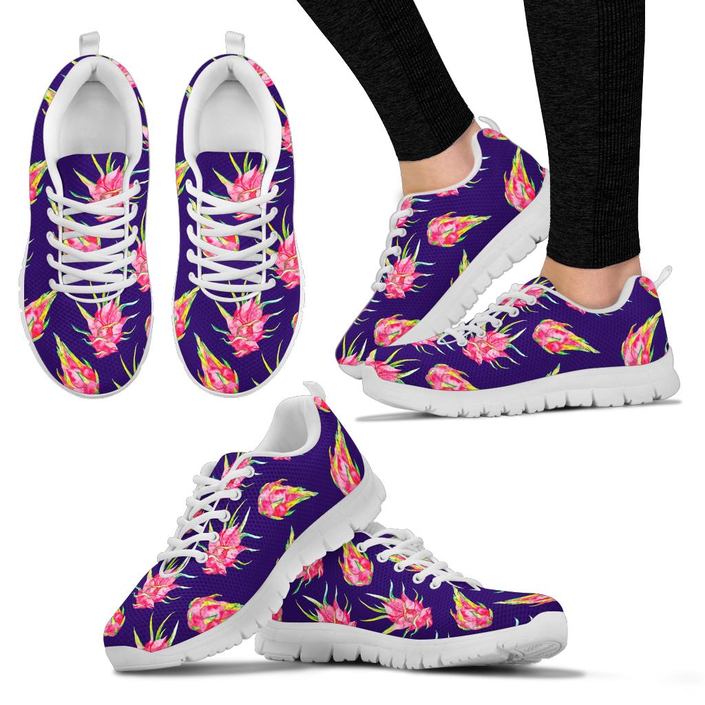 Dragonfruit Pattern Print Design DF02 Sneakers White Bottom Shoes
