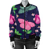 Monarch Butterfly Pattern Print Design 03 Women's Bomber Jacket