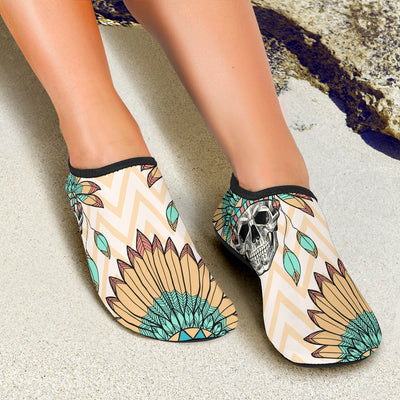 Indian Skull Pattern  Aqua Water Shoes