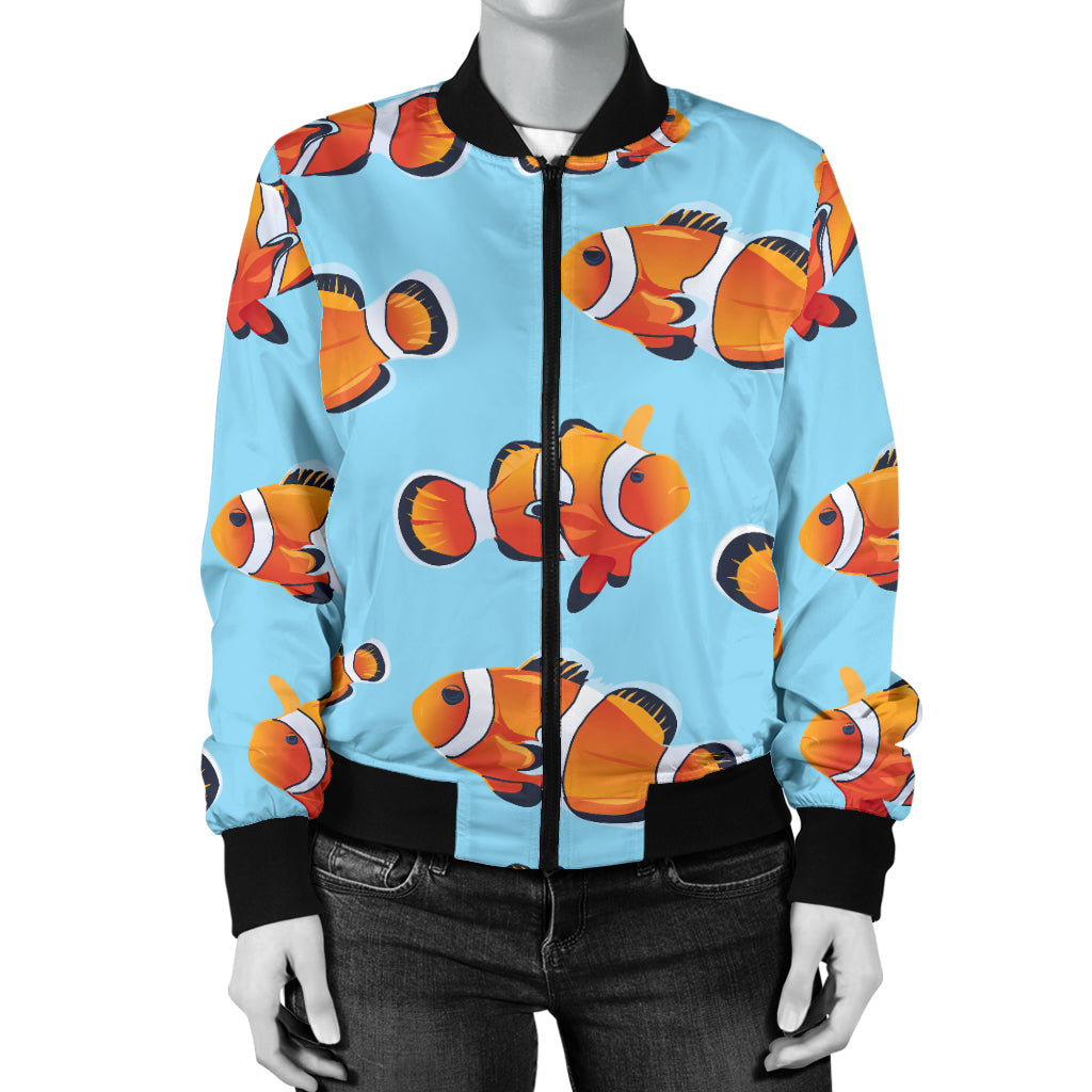 Clownfish Pattern Print Design 01 Women's Bomber Jacket