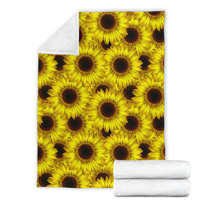 Sunflower Pattern Print Design SF011 Fleece Blanket