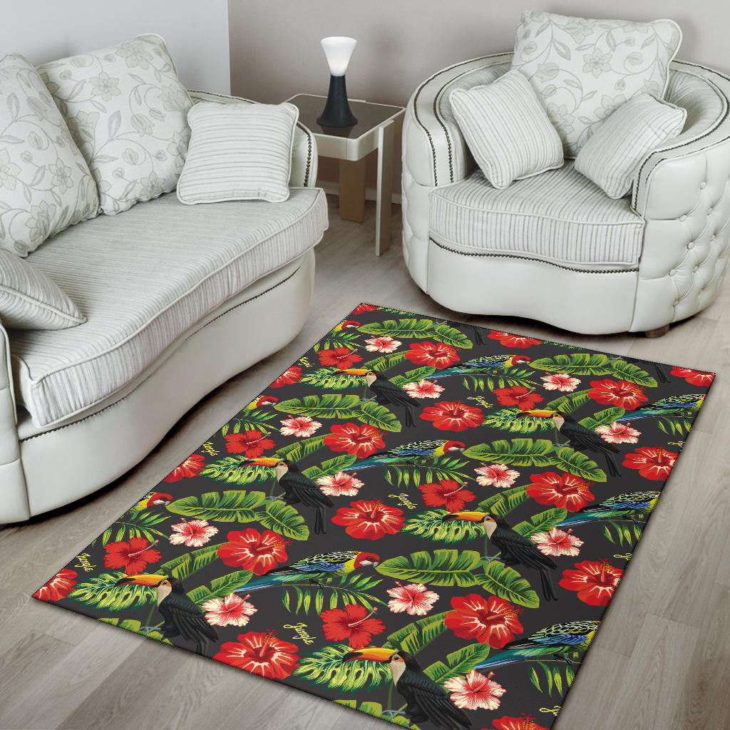 Tropical Flower Pattern Print Design TF04 Area Rugs