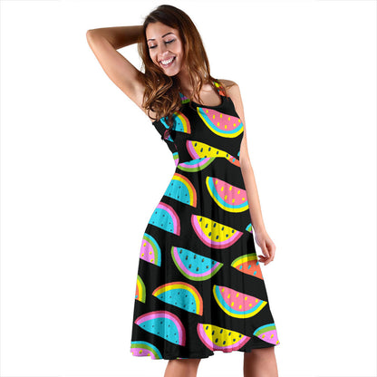 Watermelon Pattern Print Design WM08 Midi Dress