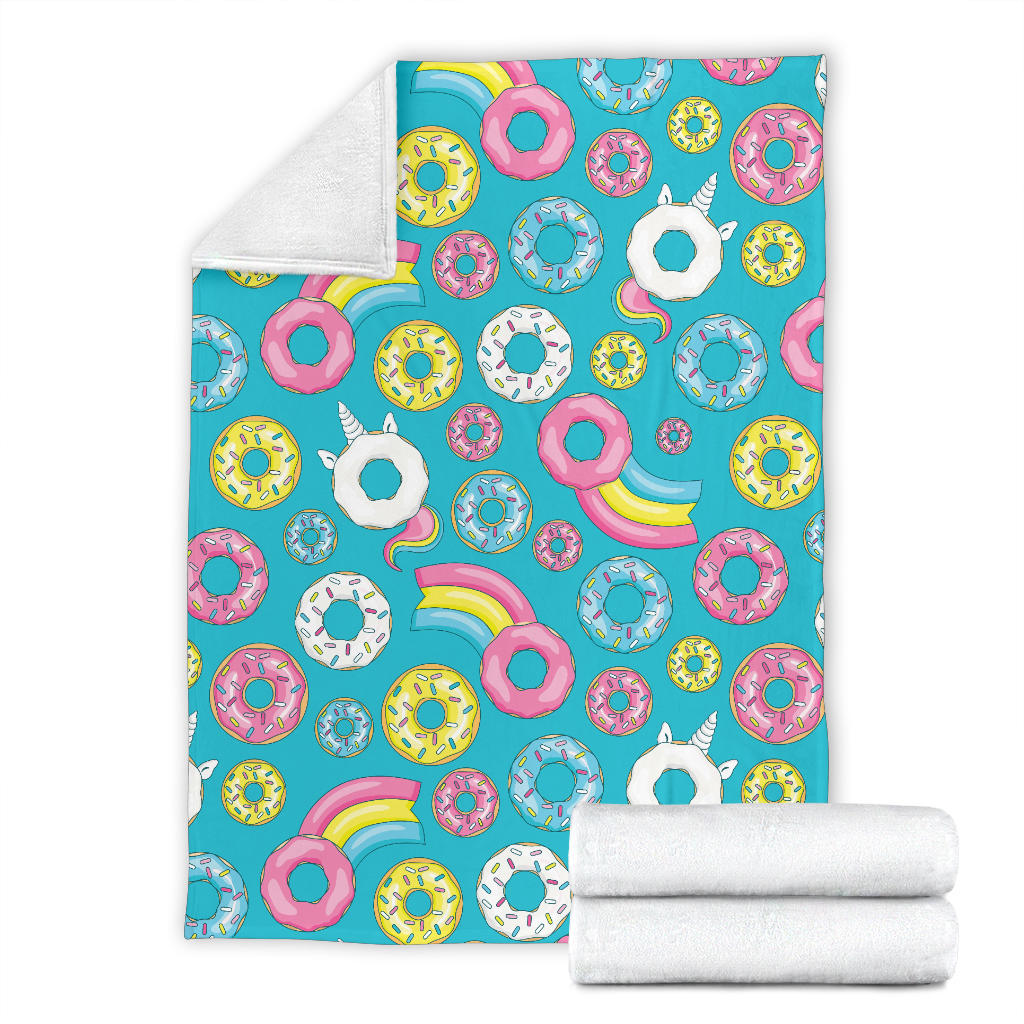 Donut Pattern Print Design DN013 Fleece Blanket