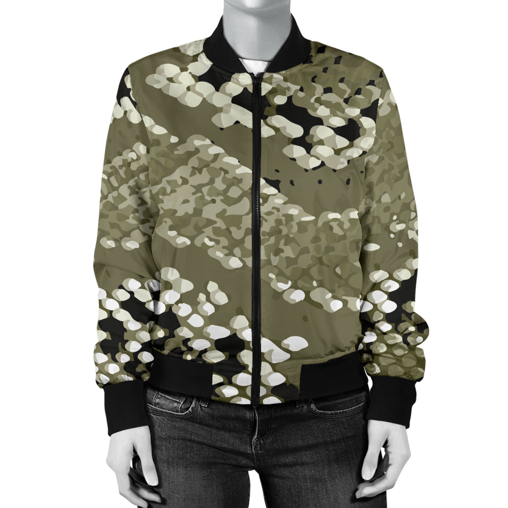 Python Pattern Print Design A04 Women's Bomber Jacket