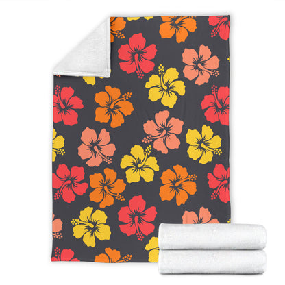 Hibiscus Pattern Print Design HB024 Fleece Blanket