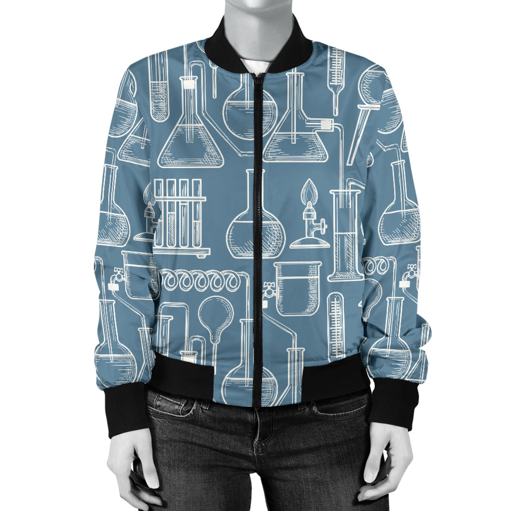 Chemical Pattern Print Design 05 Women's Bomber Jacket