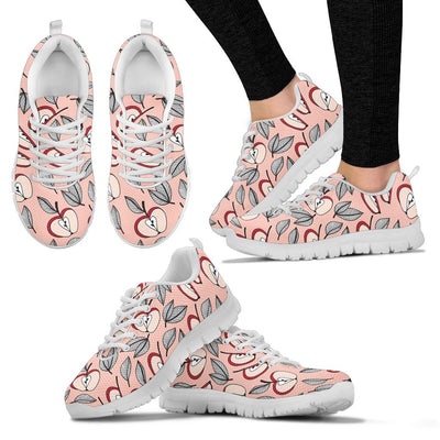 Apple Pattern Print Design AP04 Sneakers White Bottom Shoes