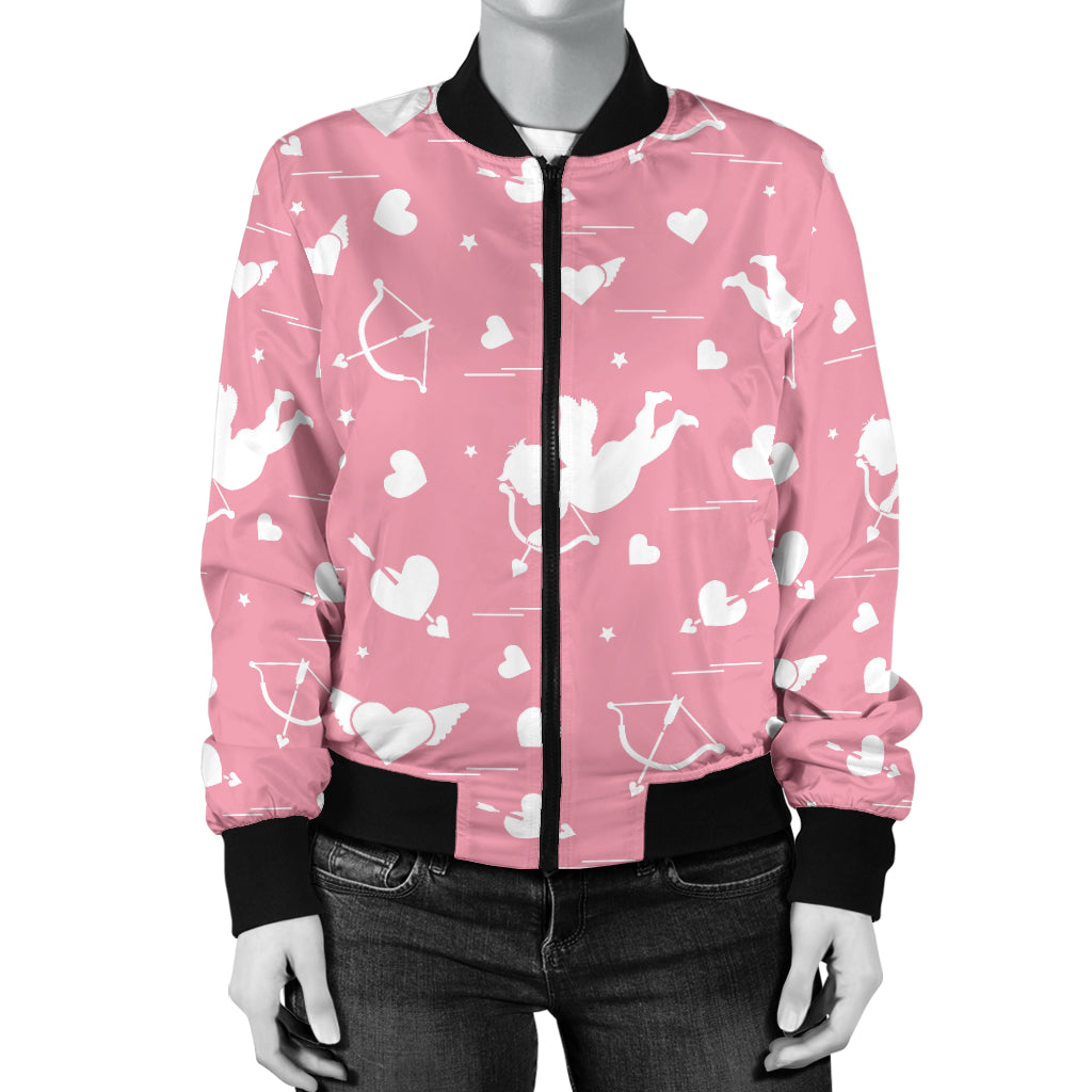 Cupid Pattern Print Design 03 Women's Bomber Jacket