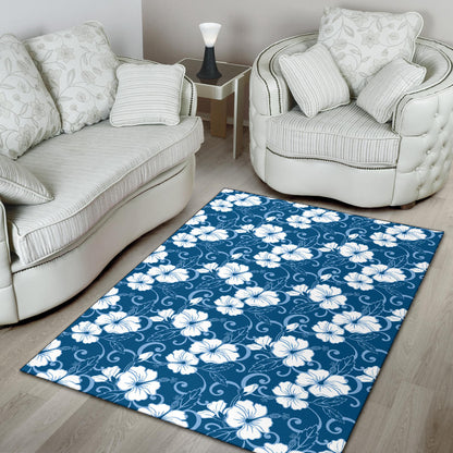 Hibiscus Pattern Print Design HB03 Area Rugs