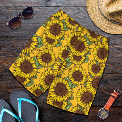 Sunflower Pattern Print Design SF04 Mens Shorts