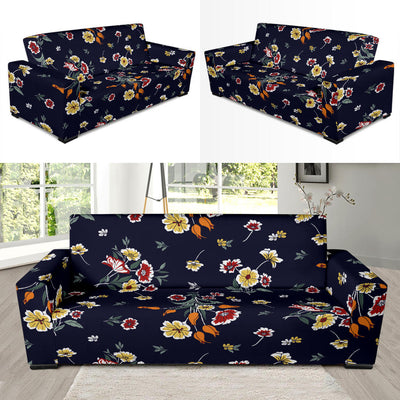 Summer Floral Pattern Print Design SF01 Sofa Slipcover