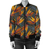 Bird Of Paradise Pattern Print Design 01 Women's Bomber Jacket