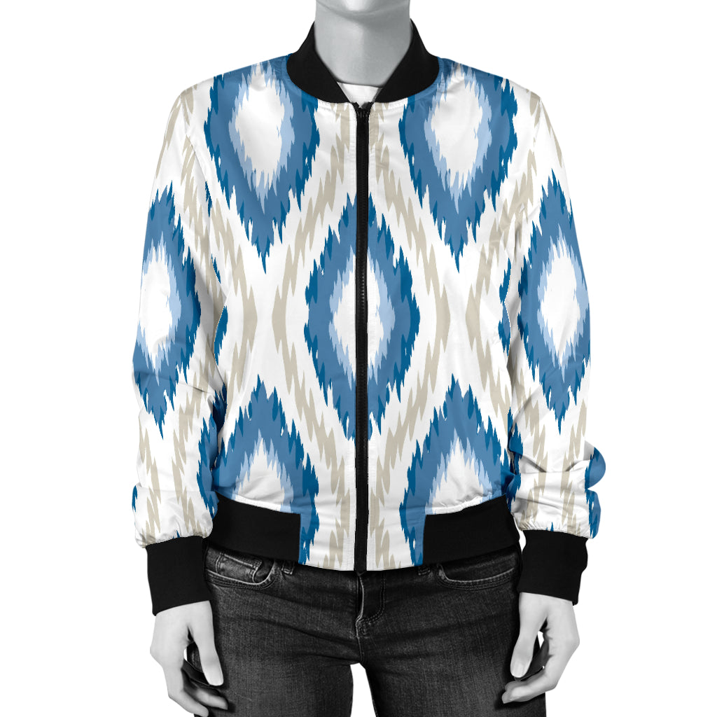 Ikat Pattern Print Design 02 Women's Bomber Jacket
