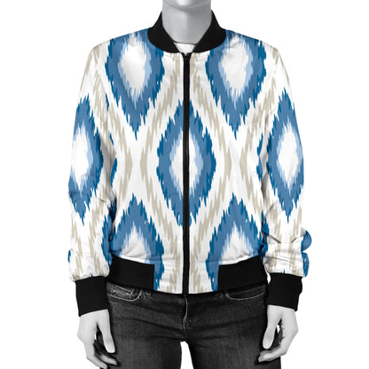 Ikat Pattern Print Design 02 Women's Bomber Jacket