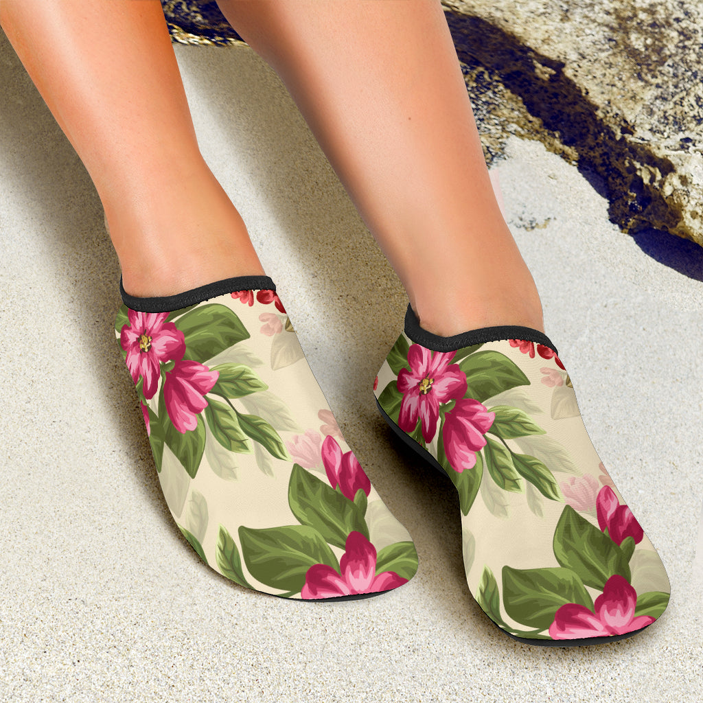 Summer Floral Pattern Print Design SF08 Aqua Water Shoes