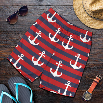 Nautical Pattern Print Design A05 Mens Shorts