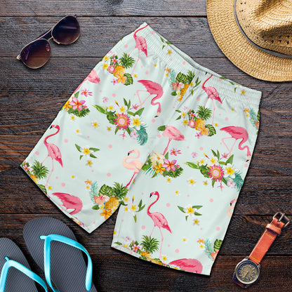 Flamingo Sweet Pattern Mens Shorts