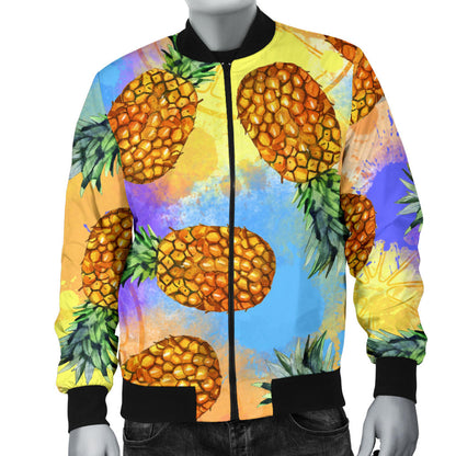 Pineapple Pattern Print Design PP09 Men Bomber Jacket