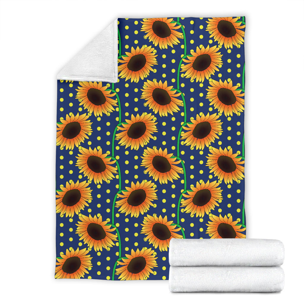 Sunflower Pattern Print Design SF03 Fleece Blanket