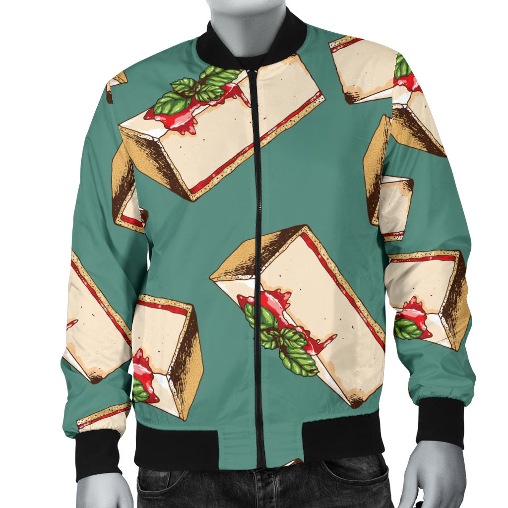 Cheesecake Pattern Print Design CK02 Men Bomber Jacket