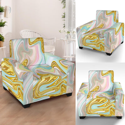 Gold Sweet Marble Armchair Slipcover