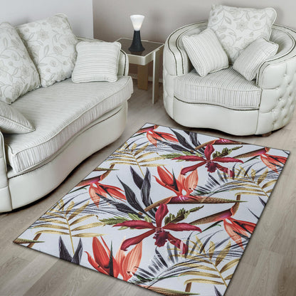 Tropical Flower Pattern Print Design TF021 Area Rugs