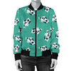 Cow Pattern Print Design 03 Women's Bomber Jacket