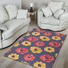 Anemone Pattern Print Design AM010 Area Rugs