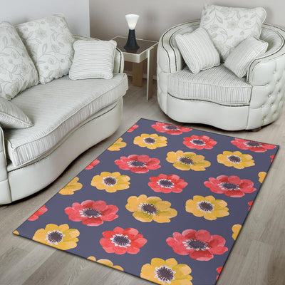 Anemone Pattern Print Design AM010 Area Rugs