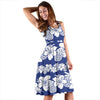 Hawaiian Themed Pattern Print Design H07 Midi Dress