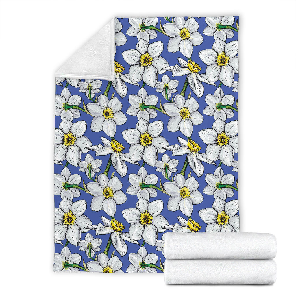 Daffodils Pattern Print Design DF08 Fleece Blanket