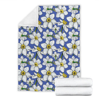 Daffodils Pattern Print Design DF08 Fleece Blanket