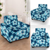 Blue Hibiscus Pattern Print Design HB011 Armchair Slipcover