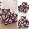 sugar skull Floral Pattern Armchair Slipcover