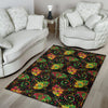 Lotus Boho Pattern Print Design LO09 Area Rugs