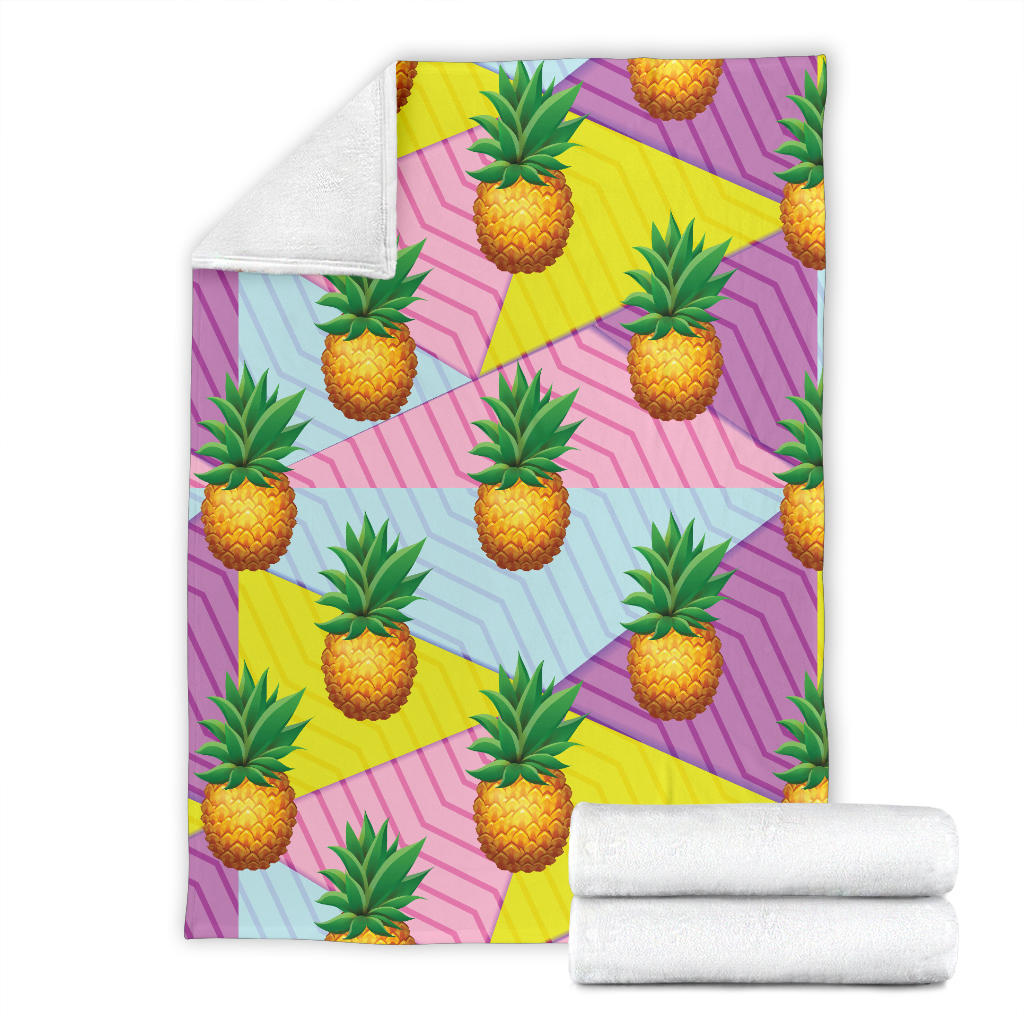 Pineapple Pattern Print Design PP05 Fleece Blanket