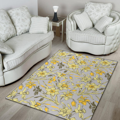 Daffodils Pattern Print Design DF05 Area Rugs