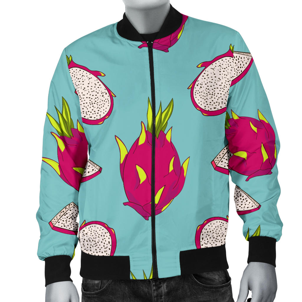 Dragonfruit Pattern Print Design DF01 Men Bomber Jacket