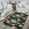 Water Lily Pattern Print Design WL010 Area Rugs