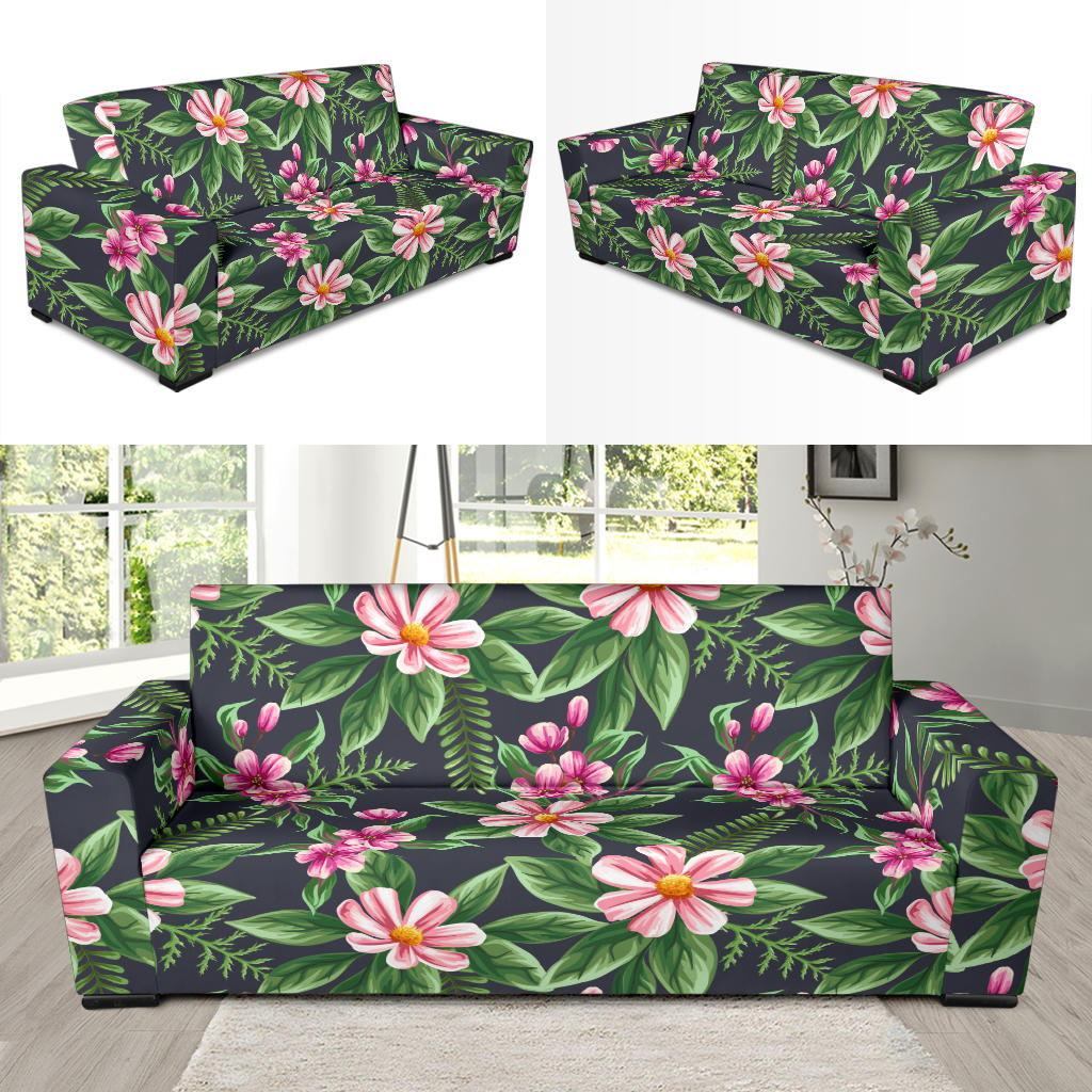 Summer Floral Pattern Print Design SF010 Sofa Slipcover